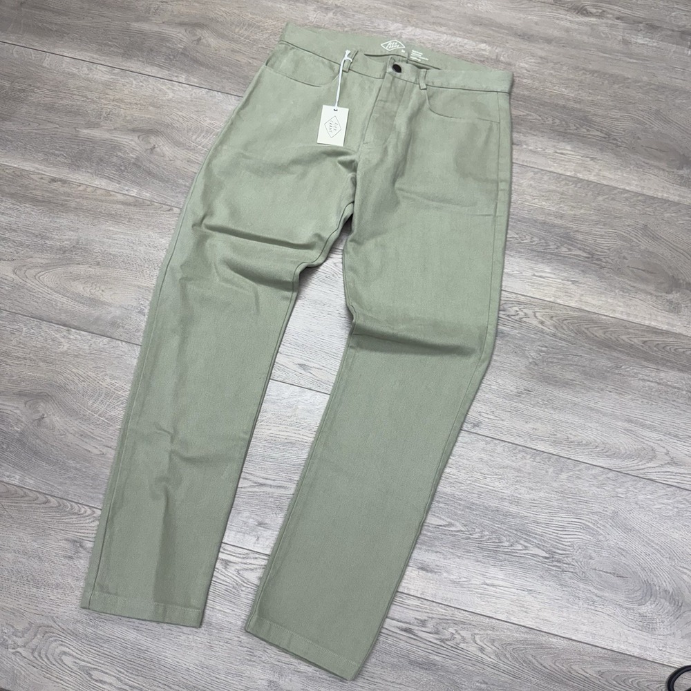 Alex Crane Canvas Cham Pant Moss Green Men Sz 30 NWI